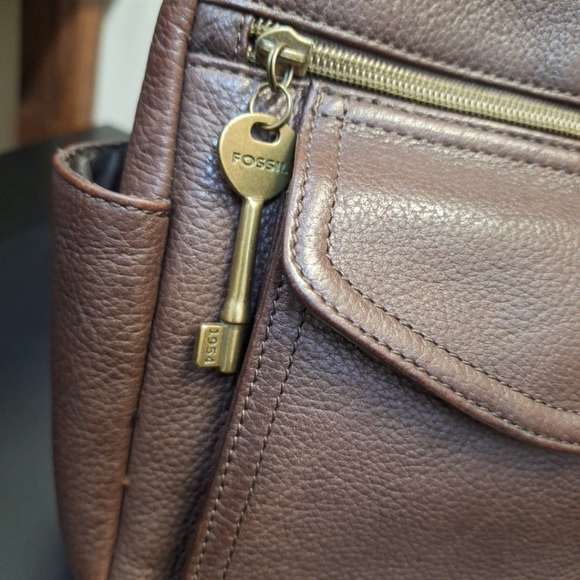 Vintage 1954 Fossil Butter Leather Shoulder Bag 75082 Brown Mini Purse - Picture 2 of 10